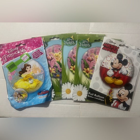 Lot of 5 Disney Helium Balloons *NEW IN PACKAGE* - Picture 1 of 7